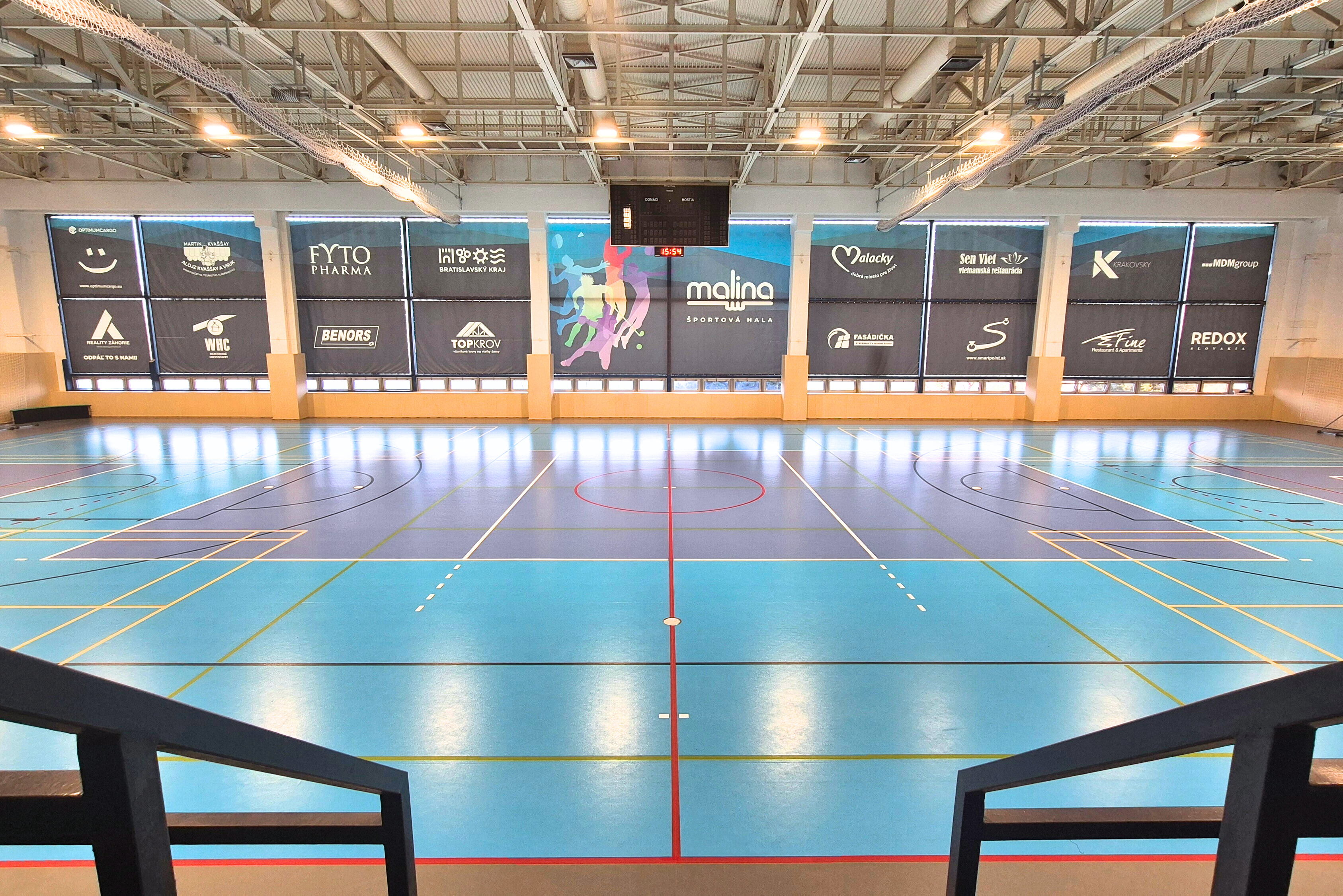 Športová hala Malina Malacky, športová podlaha Gerflor taraflex Evolution, Haro Sports Munchen